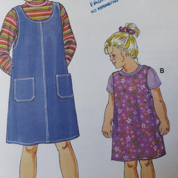Girls Dress Top Sewing Pattern Jumpers Shirts Sizes 8-14 Kwik Sew 3190 UNCUT - Picture 8 of 8